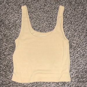 American Eagle Light Yellow/Gold crop top